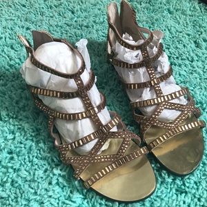 Taupe Jewel Embellished Sandal